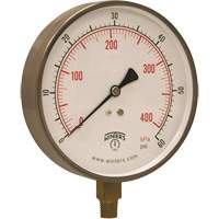 Manom&egrave;tre en acier inoxydable,  2-1/2", 30" Hg Vac, Fixation inf&eacute;rieure, Analogique rempli de liquide Northern Industrial Supply Inc.
